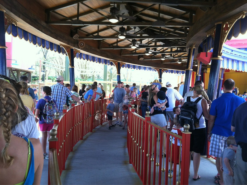 Line at Dumbo - Disney World