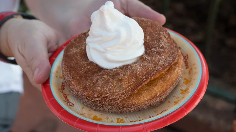 Epcot Croissant Donut with Ice Cream Review - Disney World Dining