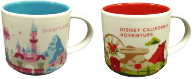 Disneyland and California Adventure - Starbucks You Are Here Mugs