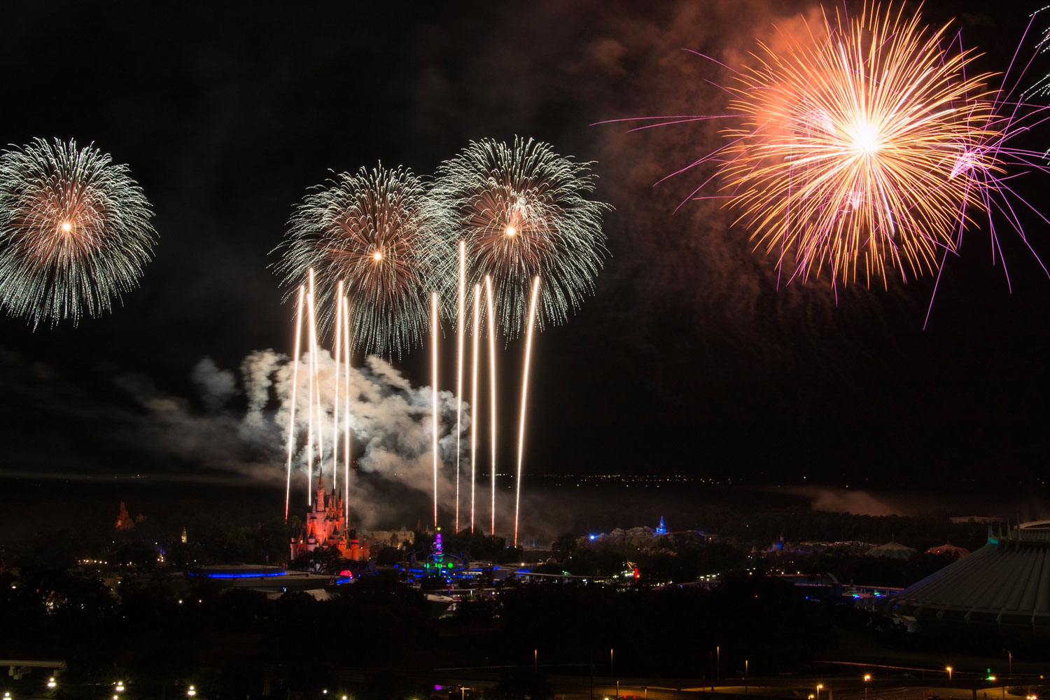 Fireworks over Magic Kingdom