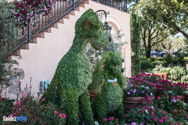 Lady and the Tramp - Topiaries at the Epcot Flower and Garden Festival