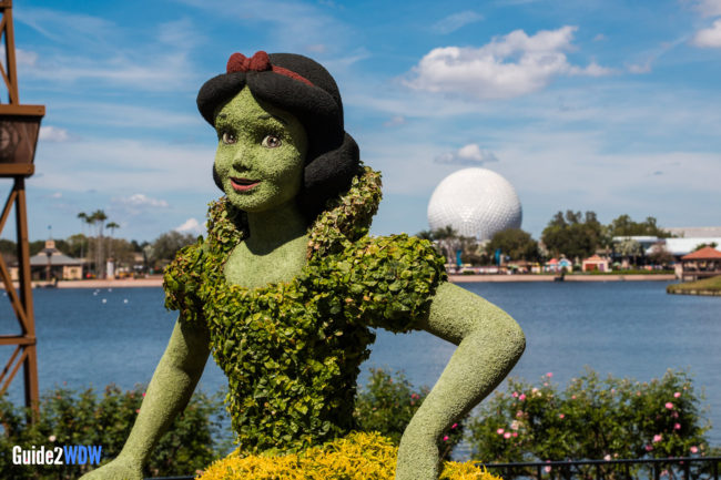 Snow White Topiary - Topiaries at the Epcot Flower and Garden Festival