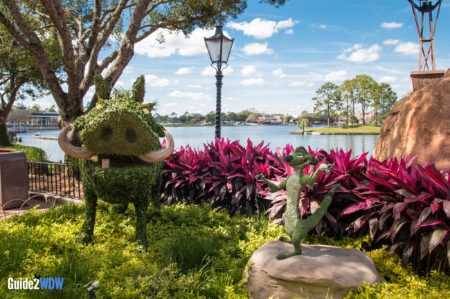 Timon Pumba Topiary Lion King - Topiaries at the Epcot Flower and Garden Festival