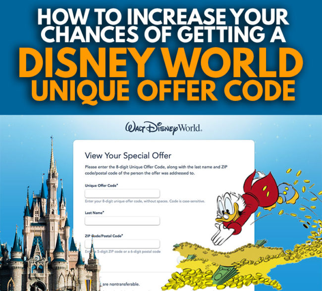 Disney World Unique Offer Code Strategies