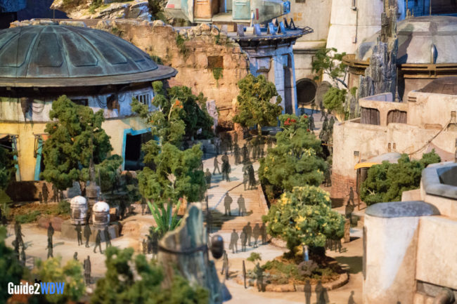 People in City Center - Star Wars: Galaxy's Edge Model - Disneyland and Disney World
