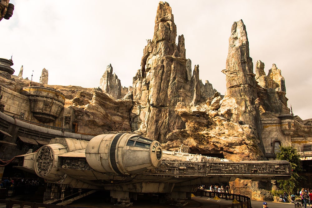 Millennium Falcon Exterior Star Wars Galaxys Edge - Disneyland - Guide2WDW