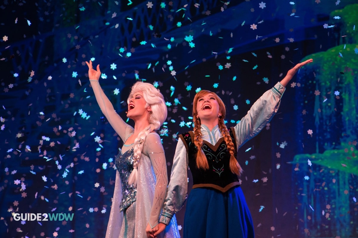 Anna and Elsa - Frozen Sing Along - What to do with toddlers at Disney World