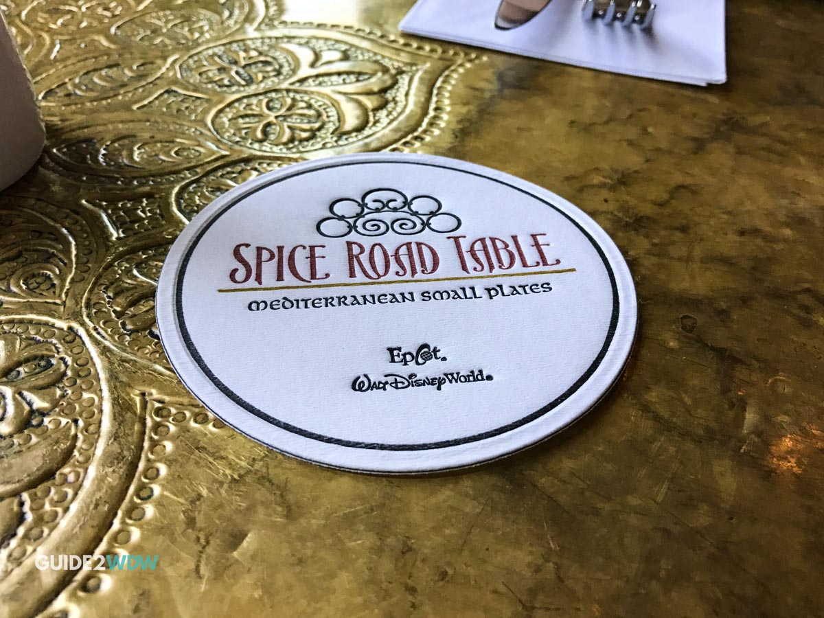 Coaster - Spice Road Table - Epcot Dining - Disney Food