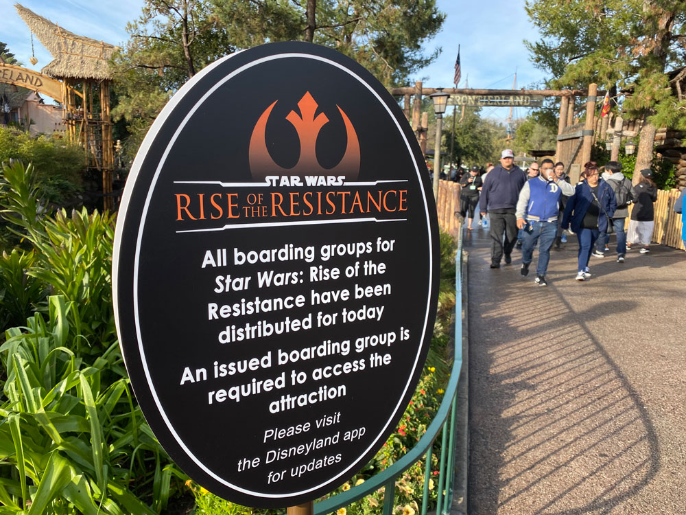 Rise of the Resistance Sign Disneyland