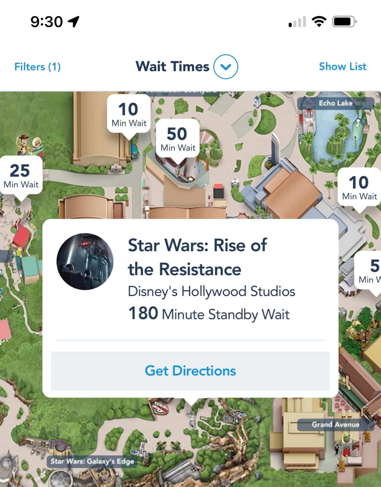 Rise of The Resistance - 180 Minute Wait Time - Standby