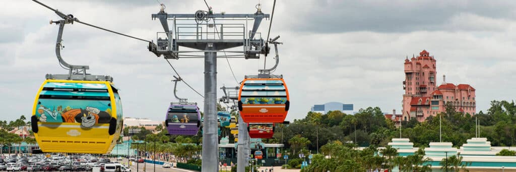Disney Skyliner over Hollywood Studios