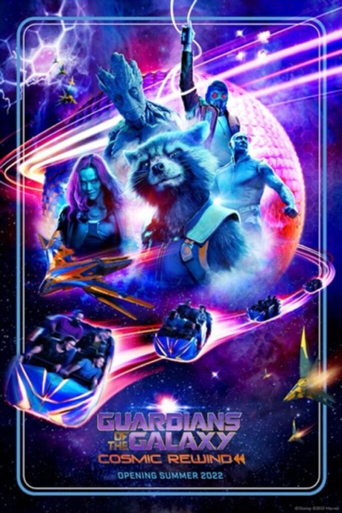 Guardians of the Galaxy - Cosmic Rewind Poster - Epcot Attraction