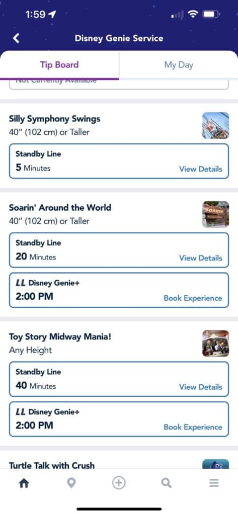 Genie+ Immediate Timeslot - Disneyland App