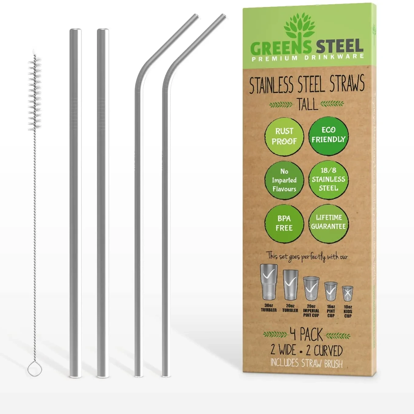 Greens Steel Straws
