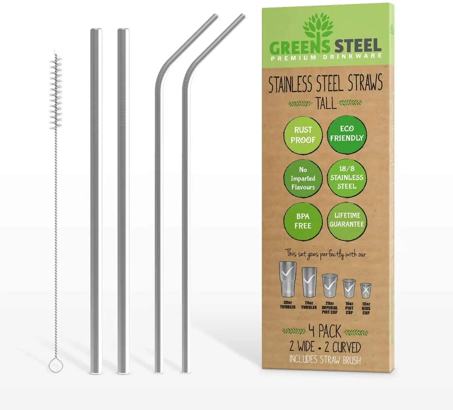 Greens Steel Straws