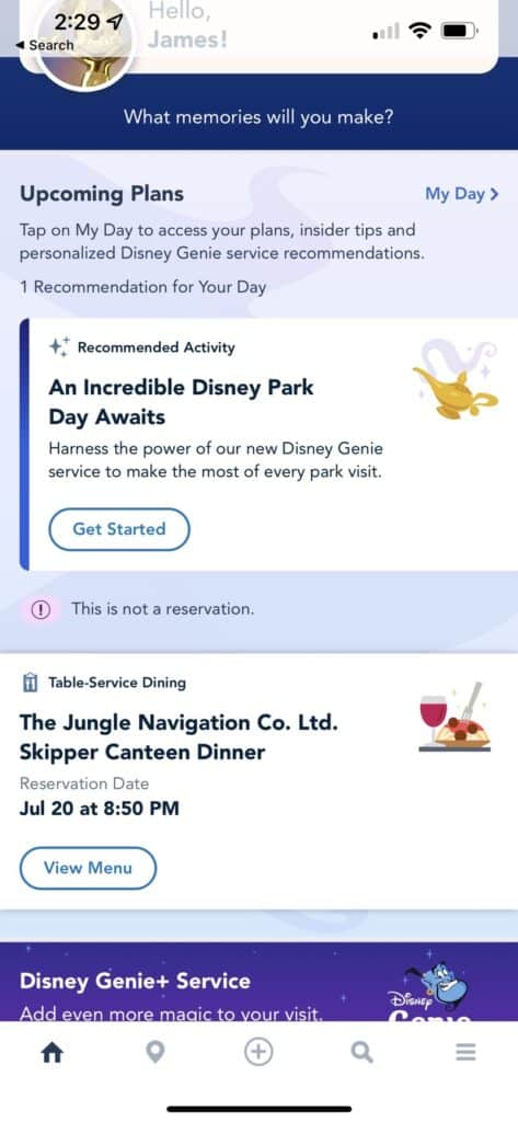 Disney World Plans and Dining Reservations - Disney World App