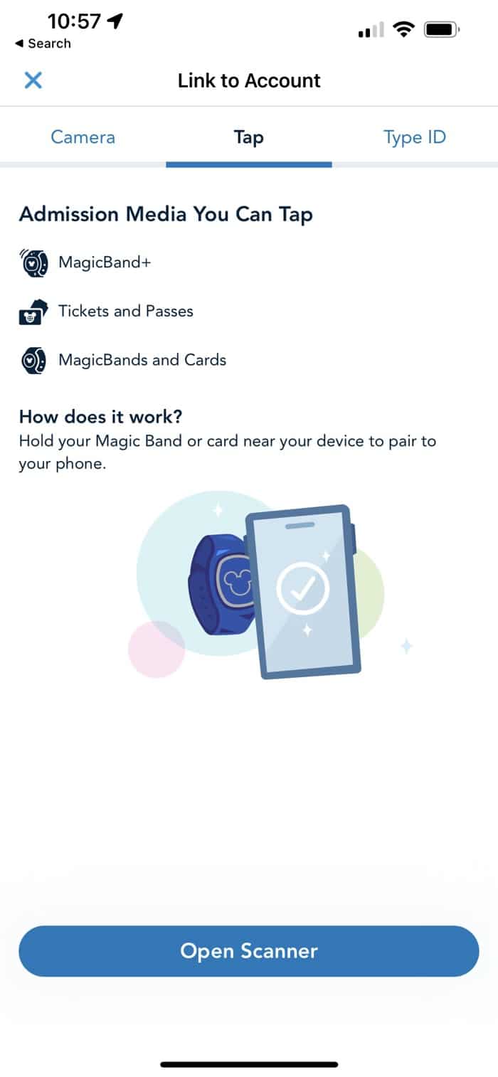 MagicBand Plus - Open Scanner