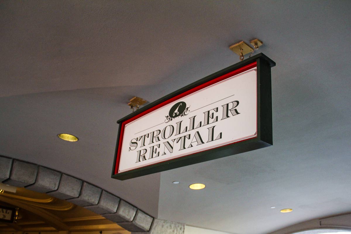 Disney World Stroller Rental Sign