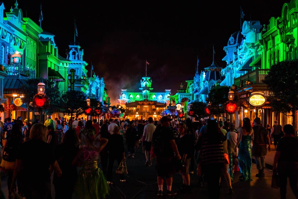 Magic Kingdom - Main Street Decorated for Mickey's Not So Scary Halloween Party