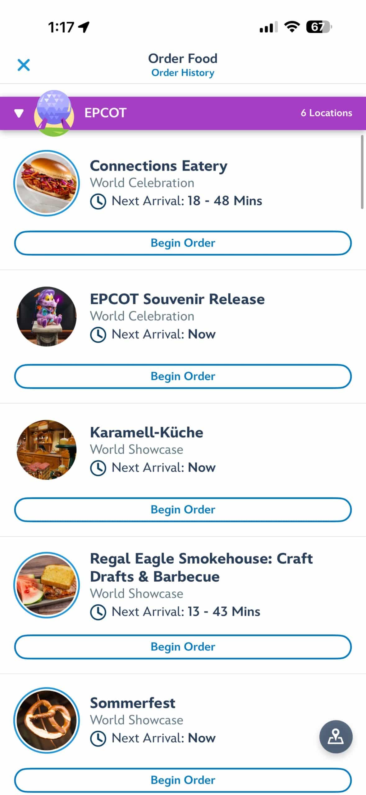 Disney World App - EPCOT Souvenir Release