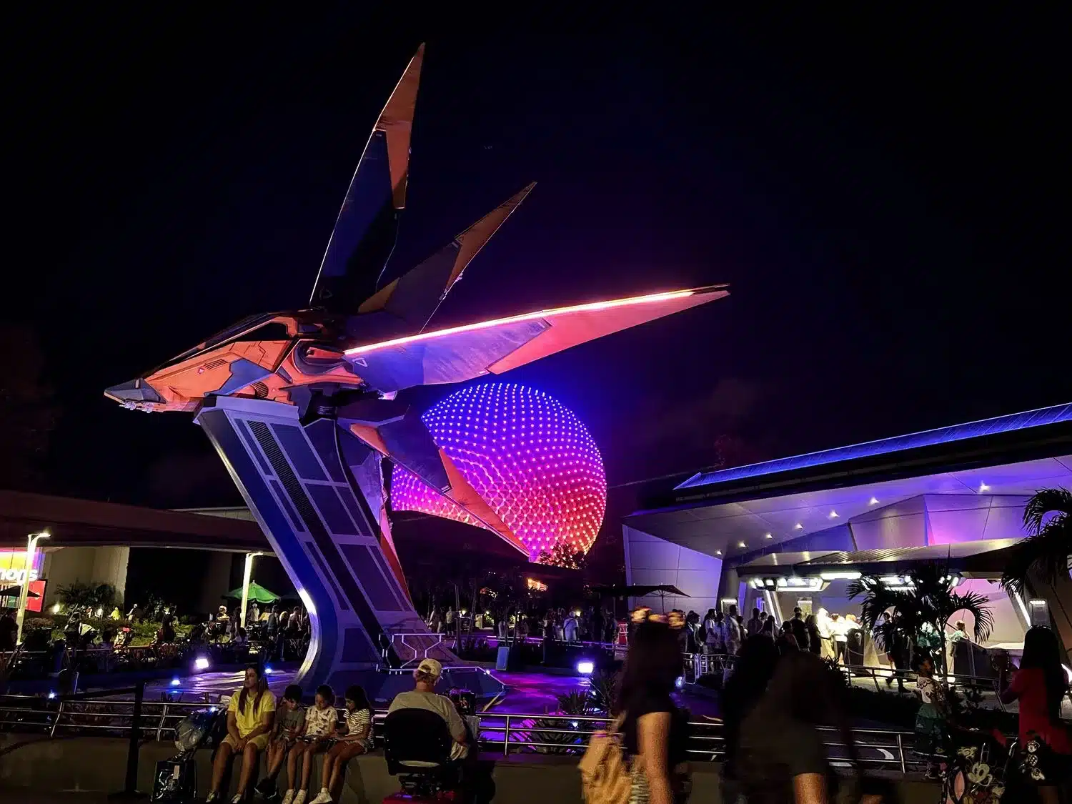 Guardians of the Galaxy at EPCOT at night - Best Disney World Rides