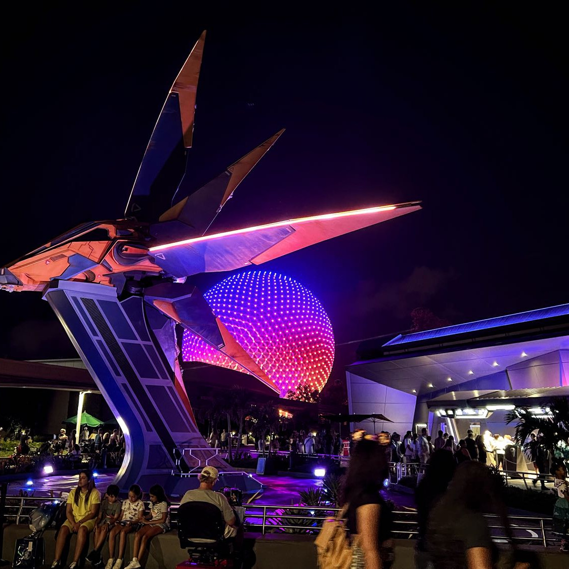 Guardians of the Galaxy at EPCOT at night - Best Disney World Rides