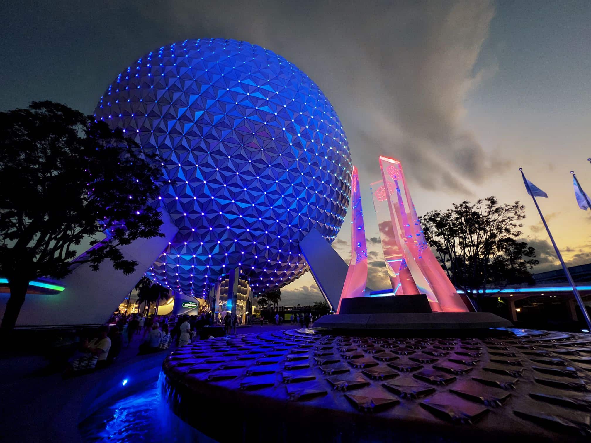 Spaceship Earth at Night - Disney World in the Fall - Best Weeks at Disney World