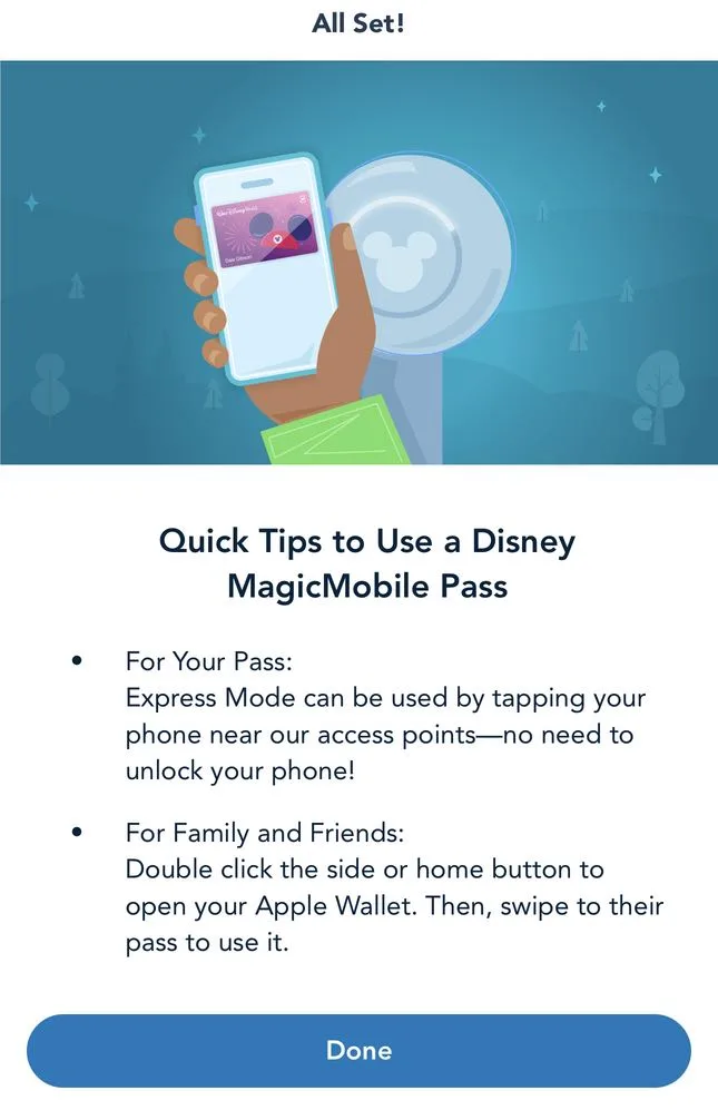 Disney MagicMobile App Screen - Guide2WDW