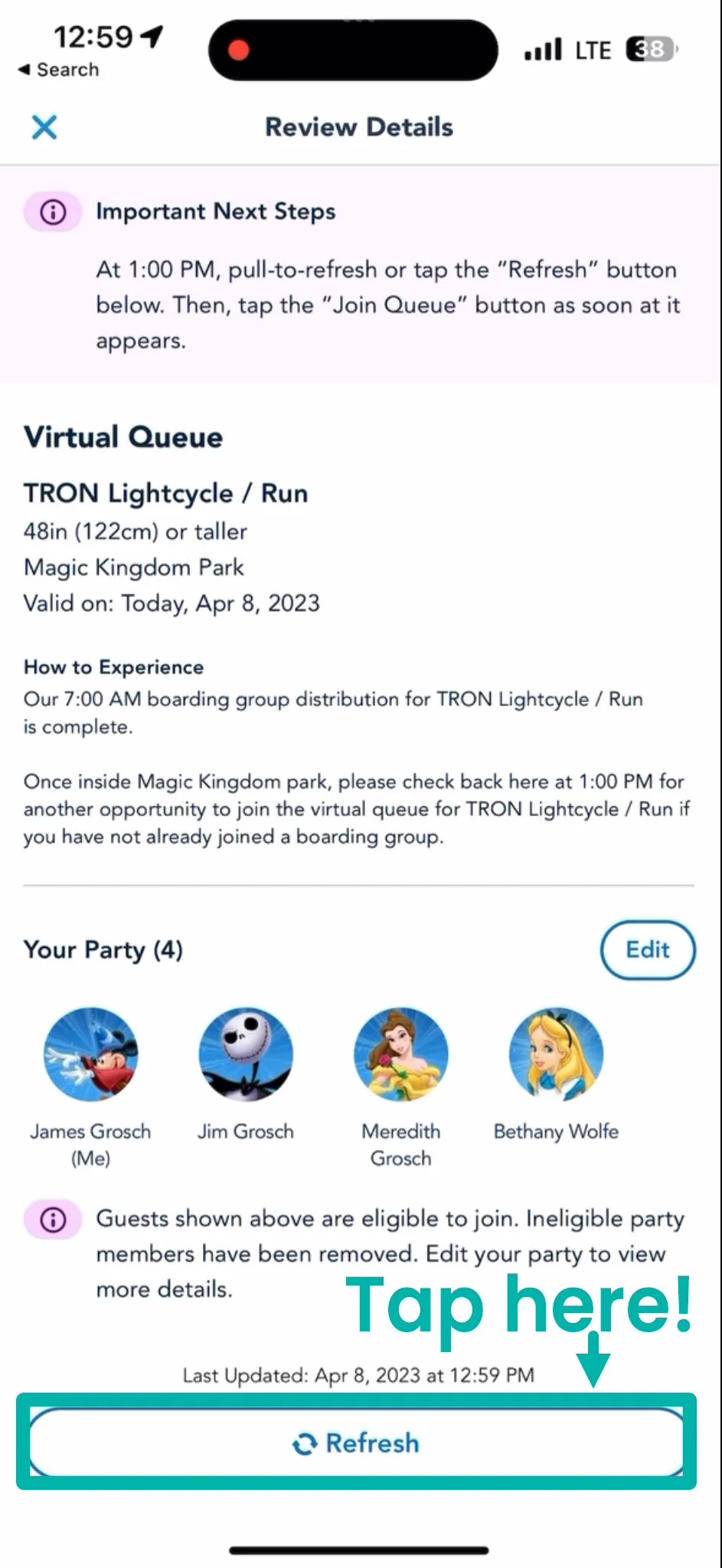 How to Join the Virtual Queue - Best Method - Tap the Refresh Button
