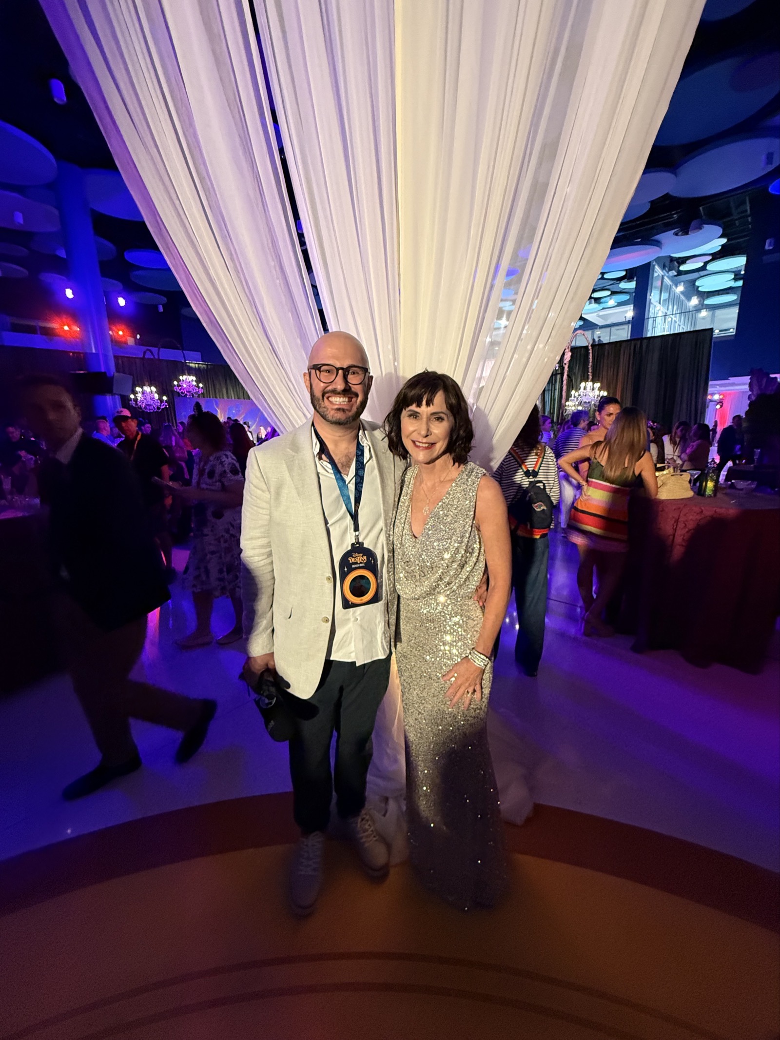 James Grosch from Guide2WDW and Susan Egan, Disney Destiny Godparen